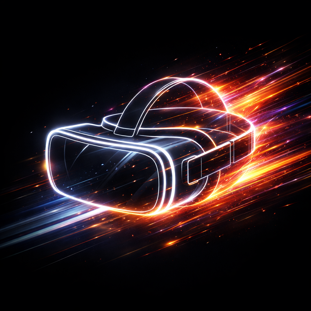 Image of an abstract virtual reality headset